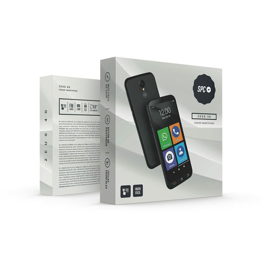 SPC Zeus 4G, 16 GB, Dual SIM Black цена и информация | Mobilie telefoni | 220.lv