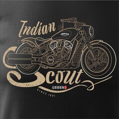 Vīriešu t-krekls Indian Scout Bobber 192-7, melns cena un informācija | Vīriešu T-krekli | 220.lv