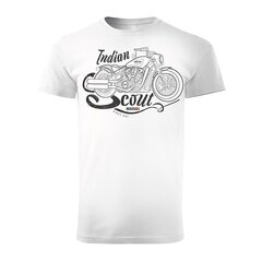 Vīriešu t-krekls Indian Scout Bobber 193-7, balts cena un informācija | Vīriešu T-krekli | 220.lv