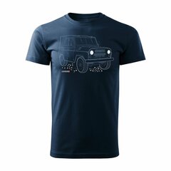T-krekls ar UAZ 469 452 4x4 automašīnu 823-7, zils cena un informācija | Vīriešu T-krekli | 220.lv