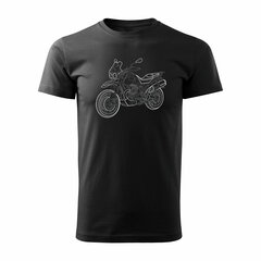 Vīriešu t-krekls Moto Guzzi V85 1179-7, melns cena un informācija | Vīriešu T-krekli | 220.lv