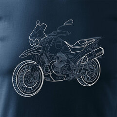 Vīriešu t-krekls Moto Guzzi V85 1178-7, zils цена и информация | Мужские футболки | 220.lv