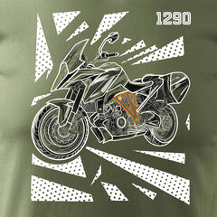 KTM 1290 Super Duke GT мужская футболка с мотоциклом 1402-7 цена и информация | Мужские футболки | 220.lv