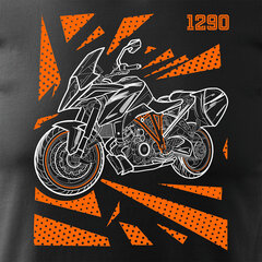 Vīriešu t-krekls KTM 1290 Super Duke GT 1400-7, melns cena un informācija | Vīriešu T-krekli | 220.lv