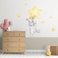 Детская интерьерная наклейка Детеныш бегемота со звездами
