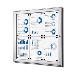 Slēdzama vitrīna 6 x A4 cena un informācija | Kancelejas preces | 220.lv