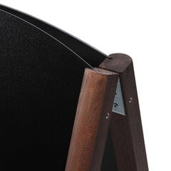 Brīvi stāvoša krīta tāfele, 55 x 85 cm, tumši brūna cena un informācija | Kancelejas preces | 220.lv