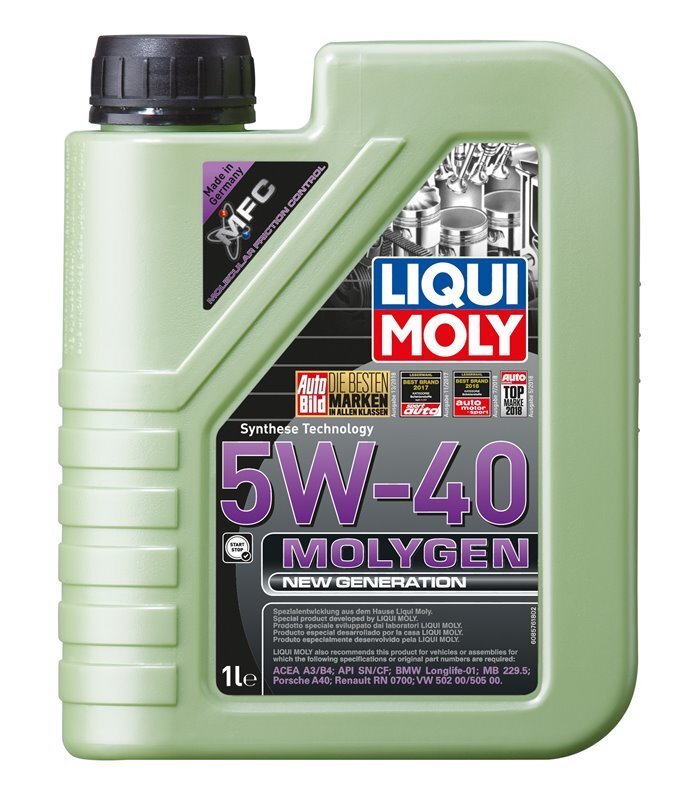 Sintētiskā motoreļļa LIQUI-MOLY MOLYGEN NEW GENERATION 5W-40, 1L цена и информация | Motoreļļas | 220.lv