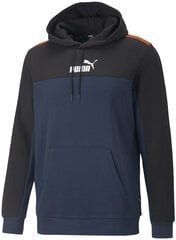 Puma Džemperi Ess+ Block Hoodie Black Blue Orange 849036 73 849036 73/4XL cena un informācija | Vīriešu jakas | 220.lv