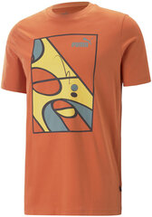 Puma T-Krekli Graphics Court Tee Chili Orange 674481 94 674481 94/S цена и информация | Мужские футболки | 220.lv