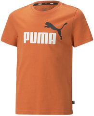 Футболка Puma Ess+ 2 Col Logo Tee 586985 95/116, оранжевая цена и информация | Рубашки для мальчиков | 220.lv