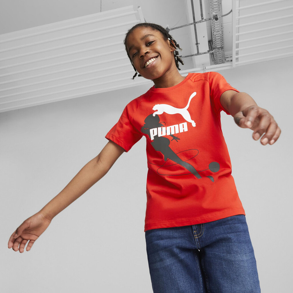 Puma T-Krekli X Miraculous Tee Red 538683 20 538683 20/176 цена и информация | Zēnu krekli | 220.lv