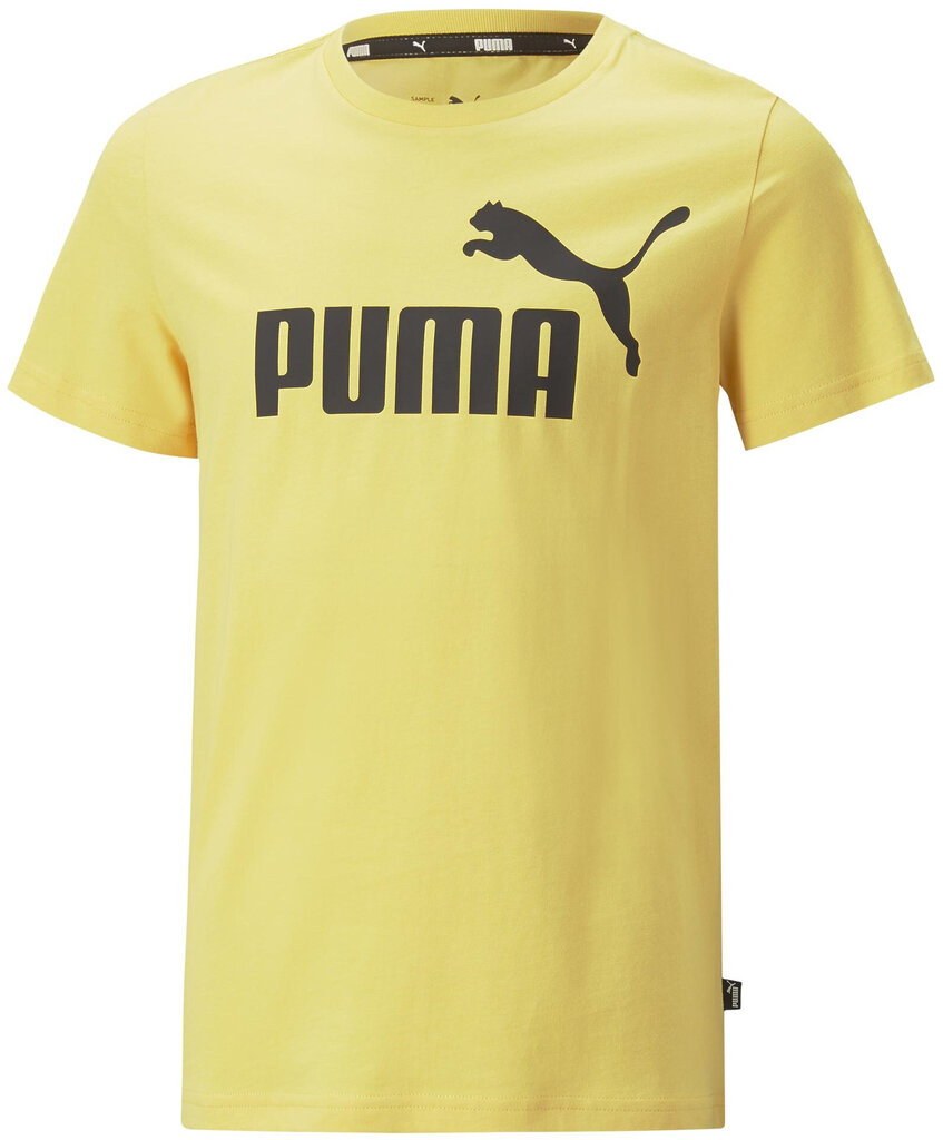 Puma T-Krekli Ess Logo Tee Yellow 586960 43 586960 43/152 цена и информация | Zēnu krekli | 220.lv