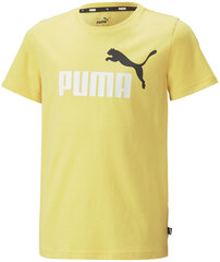 Puma T-Krekli Ess+ 2 Col Logo Tee Yellow 586985 45 586985 45/176 цена и информация | Рубашки для мальчиков | 220.lv