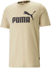 Мужская футболка Puma Ess Logo Tee 586667 85/M, бежевая цена и информация | Мужские футболки | 220.lv