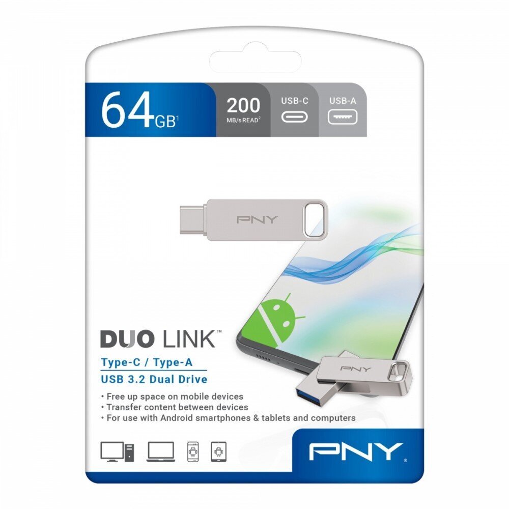 PNY Pendrive 64GB USB 3.2 cena un informācija | USB Atmiņas kartes | 220.lv