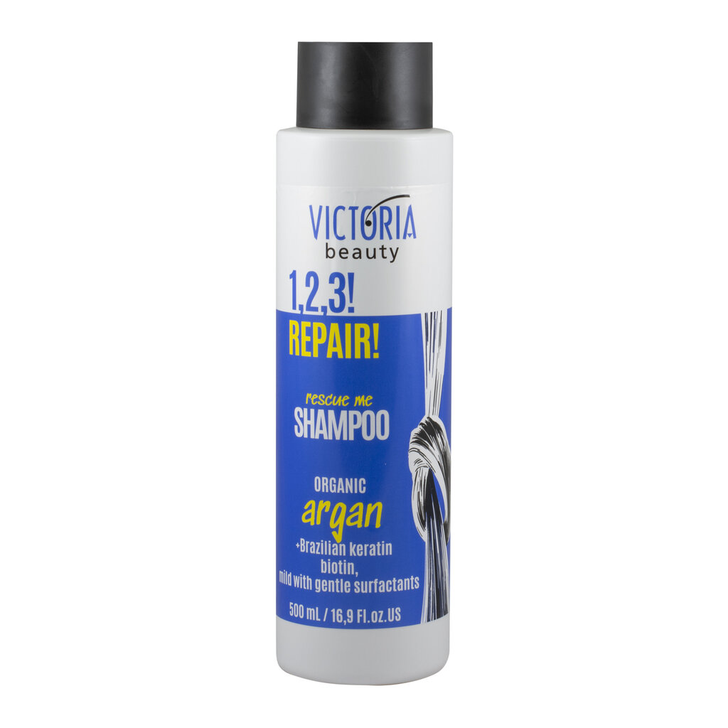 Šampūns bojātiem matiem, ar organisko argana eļļu, Brazīlijas keratīnu un biotīnu Victoria Beauty, 500ml цена и информация | Šampūni | 220.lv