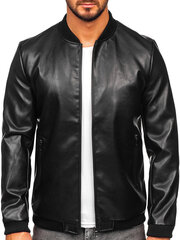 Мужская кожаная куртка J.Style 11Z8015/L, черная цена и информация | Мужские куртки | 220.lv