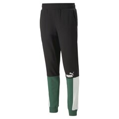 Puma Bikses Ess+ Block Sweatpants Black White Green 848007 37 cena un informācija | Sporta apģērbs vīriešiem | 220.lv
