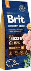 Brit Premium by Nature для собак средних пород с курицей, 8 кг цена и информация | Сухой корм для собак | 220.lv