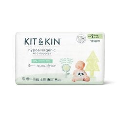 Ekoloģiskās autiņbiksītes Kit & Kin 2 (5-8 kg), 40 gab. cena un informācija | Autiņbiksītes | 220.lv