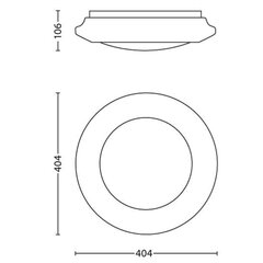 Philips LED griestu lampa myLiving Cinnabar cena un informācija | Griestu lampas | 220.lv