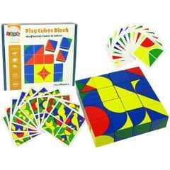 Koka puzle Lean Toys Pixy Cubes Block cena un informācija | Attīstošās rotaļlietas | 220.lv