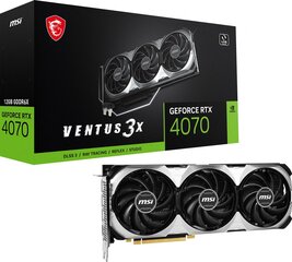 MSI GeForce RTX 4070 Ventus 3X 12G OC (RTX4070VENTUS3X12GOC) cena un informācija | Videokartes (GPU) | 220.lv