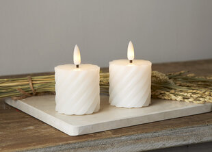Светодиодная свеча Flamme Swirl 2 шт. цена и информация | Подсвечники, свечи | 220.lv