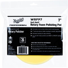 Meguiars WRFP7 Mīksts paralona 7'' (175mm) Pulējamais disks kas novērš nelielus virsmas defekus (USA) cena un informācija | Tīrīšanai, salvetes | 220.lv