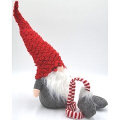 Декоративный гном в красной меховой шапке, 50+25 см цена и информация | Рождественские украшения | 220.lv