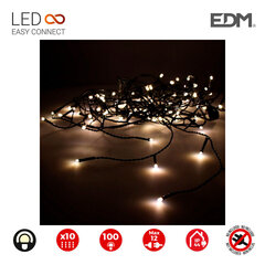 LED aizkaru gaismas EDM Easy-Connect 1,8 W Silts balts (2 x 1 m) цена и информация | Гирлянды | 220.lv