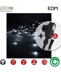 LED aizkaru gaismas EDM Icicle Easy-Connect Balts 100W (200 x 50 cm) цена и информация | Гирлянды | 220.lv