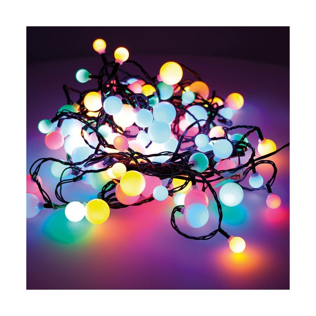 LED gaismu vītne Lumineo Cherry Daudzkrāsains (14 m) цена и информация | Ziemassvētku lampiņas, LED virtenes | 220.lv