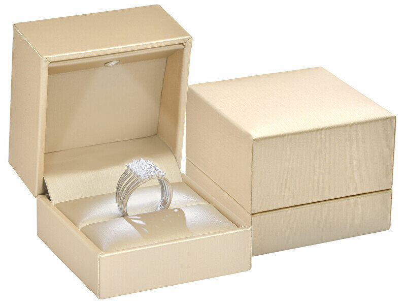 JK Box Luksusa LED apgaismota ādas gredzenu kaste ZK-2 / L / A20 cena un informācija | Dāvanu saiņošanas materiāli | 220.lv