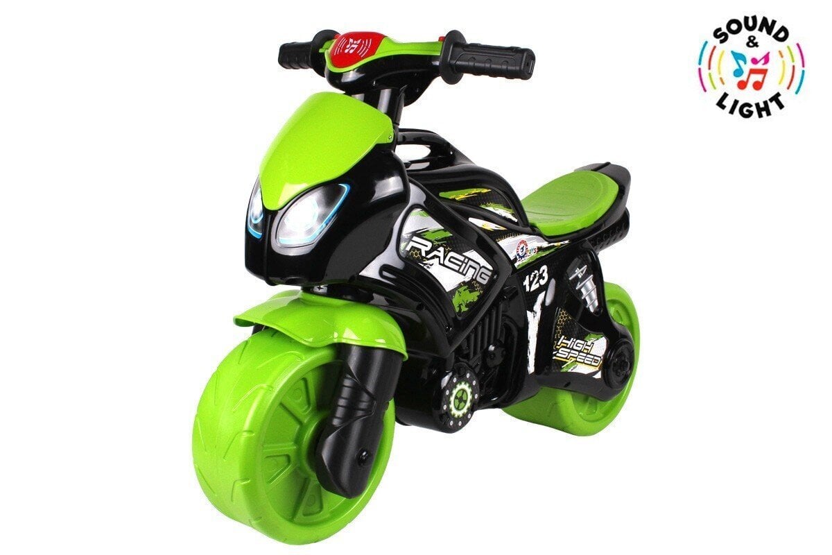 Stumjams motocikls TechnoK, Zaļš cena un informācija | Rotaļlietas zēniem | 220.lv