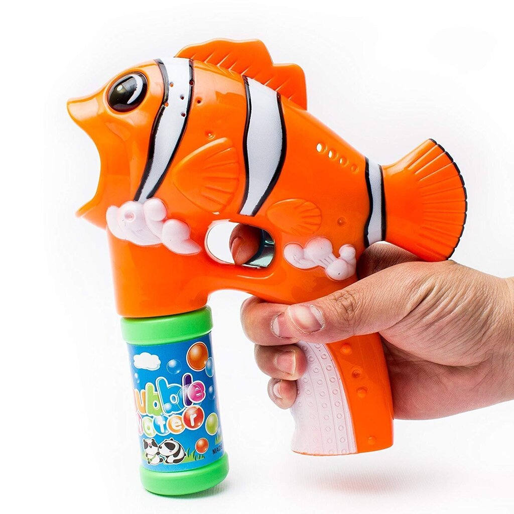 Ziepju burbuļu pistole ar LED efektiem Malplay Zivs цена и информация | Ūdens, smilšu un pludmales rotaļlietas | 220.lv
