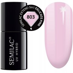 Стойкий гибридный гель лак SEMILAC 803 для ногтей Extend Delicate Pink 7 мл,  5 in 1 цена и информация | Лаки для ногтей, укрепители | 220.lv