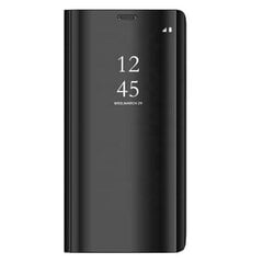 Blun Smart Clear Glass View eko ādas Fiksācijas maks ar lodziņu Samsung Galaxy S22 Plus 5G (S906B) Melna cena un informācija | Telefonu vāciņi, maciņi | 220.lv