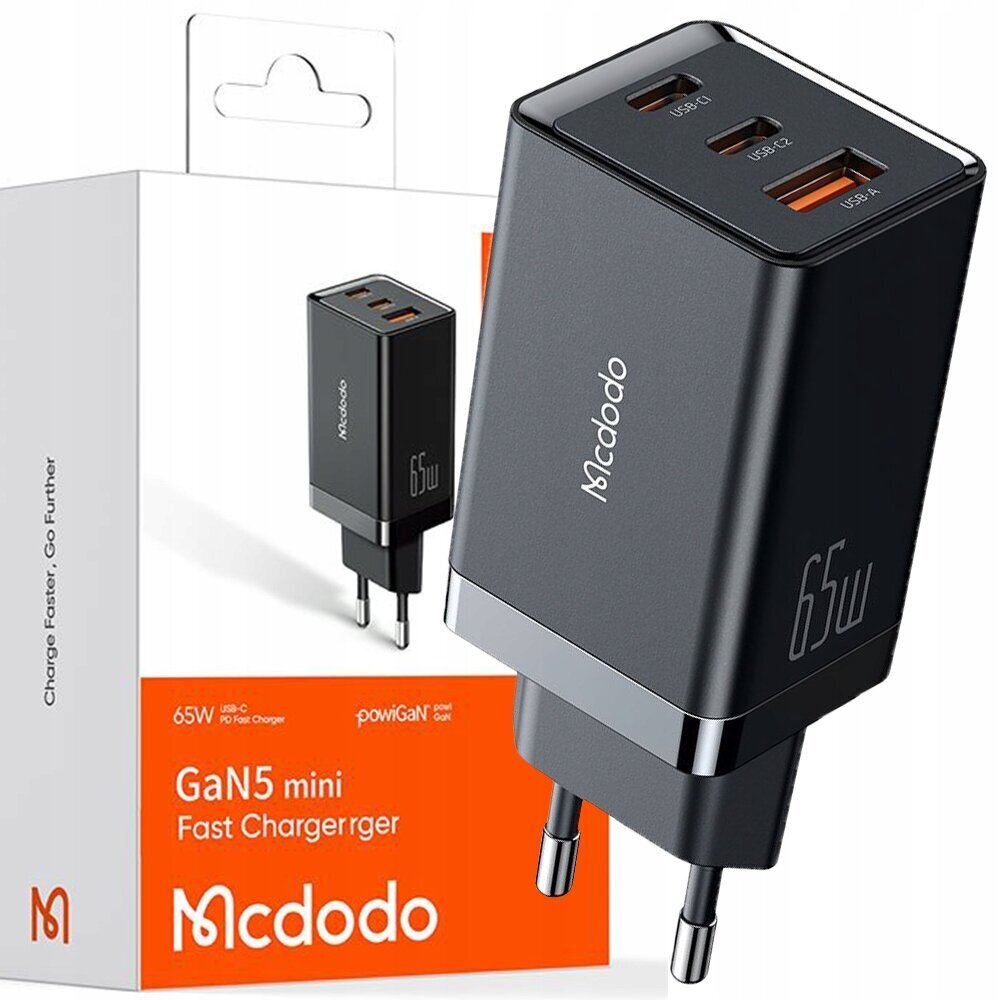 USB-C USB-A lādētājs, GAN 5 pro, ātrdarbīgs, 65 W, Mcdodo цена и информация | Lādētāji un adapteri | 220.lv