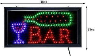 DES LED izkārtne BAR, 48x25 cm cena un informācija | Iebūvējamās lampas, LED paneļi | 220.lv