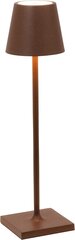 Zafferano Poldina Micro Pro bezvadu galda lampa, brūna, 2200-2700 - 3000K, 27,5 cm, brūna cena un informācija | Galda lampas | 220.lv