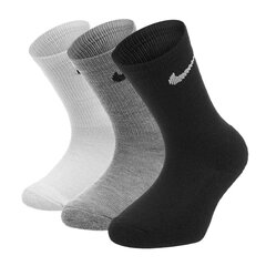 Nike Zeķes Basic Pack Crew 3Pk White Grey Black RN0027 W2F цена и информация | Носки, колготки для мальчиков | 220.lv