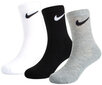 Nike Zeķes Basic Pack Crew 3Pk White Grey Black RN0027 W2F cena un informācija | Zēnu zeķubikses, zeķes | 220.lv