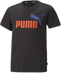 Футболка Puma Ess+ 2 Col Logo Tee 586985 61/128, черная цена и информация | Рубашки для мальчиков | 220.lv