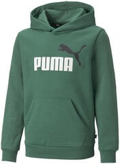 Puma Džemperi Ess + 2 Col Big Logo Green 586987 37 586987 37/176 cena un informācija | Zēnu jakas, džemperi, žaketes, vestes | 220.lv