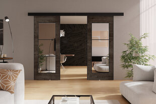 Двойные раздвижные двери с зеркалом  KIE71DUO/192 цена и информация | Шкафы | 220.lv