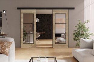 Dubultās bīdāmās durvis ar spoguli KIE73DUO/172, 172x205 cm cena un informācija | Skapji | 220.lv