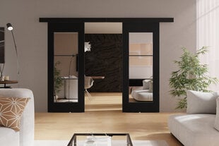 Dubultās bīdāmās durvis ar spoguli KIE75DUO/172, 172x205 cm cena un informācija | Skapji | 220.lv