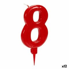 Вуаль Красный День рождения Номера 8 (12 штук) цена и информация | Праздничные декорации | 220.lv